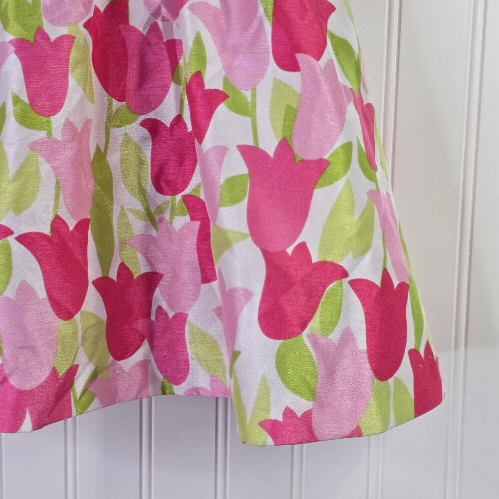 Rare Editions Dress Girls 18M Pink Tulip Floral Fit & Flare Party Spring Easter - Picture 6 of 11